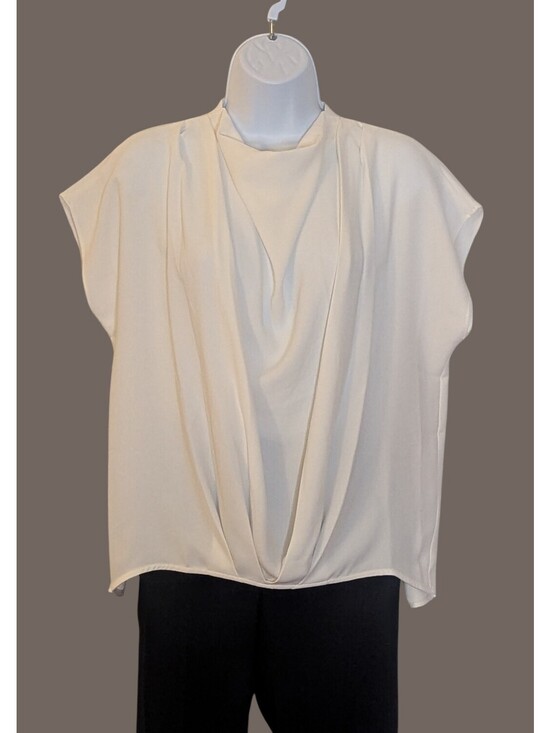 Trina Turk Tops - NWT TRINA TURK ODILIA ELEGANT DRAPED TOP IN IVORY | SIZE SMALL